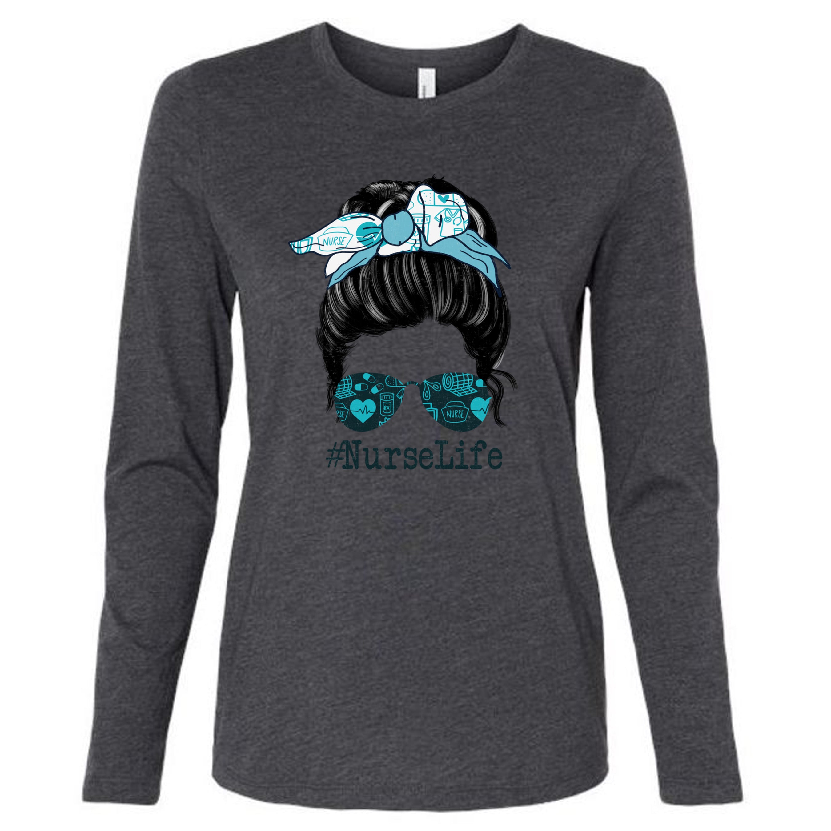 Dark Grey Heather - B6500 - FRONT